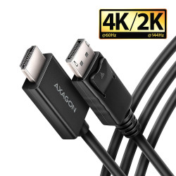 Cavo axagon rvd-hi20c2 displayport/hdmi 1.8m nero [akaxnhvrvdhi20c]