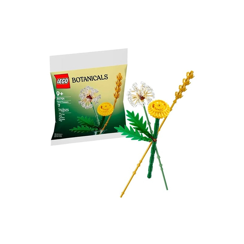 Gioco da costruzione lego botanicals fiori di campo 17x18x2.8cm 77pz