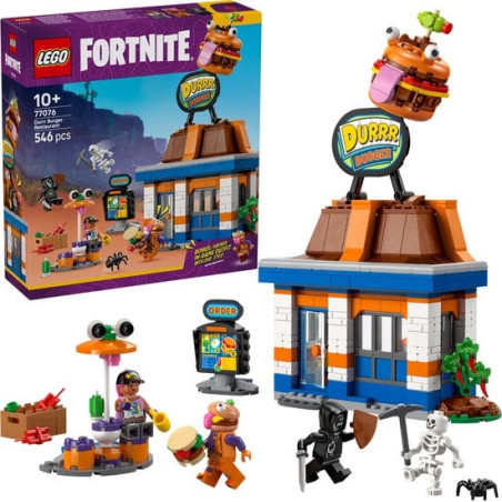 Gioco da costruzione lego fortnite ristorante durrr burger con 4