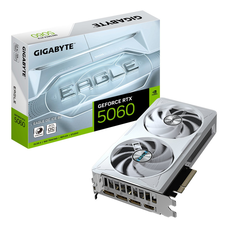 Scheda video nvidia gigabyte geforce rtx 5060 eagle oc ice 8gb gddr7