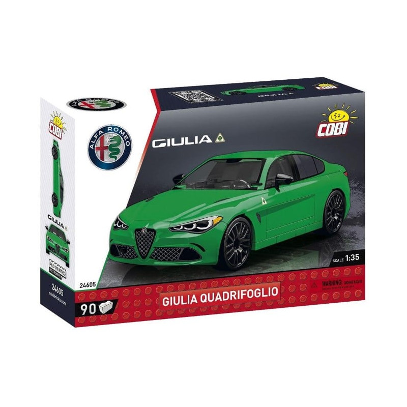 Modellino alfa romeo giulia quadrifoglio (verde) [cobi-24605]
