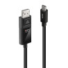 Cavo usb lindy displayport usb tipo c 1m nero [43341]