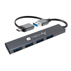Hub usb techly iusb32-hub4ac-4u3sl usb 3.2 4 porte usb tipo