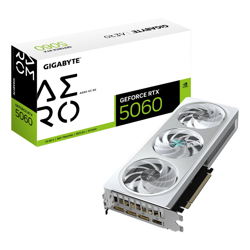Scheda video nvidia gigabyte geforce rtx 5060 aero oc 8gb gddr7 128bit