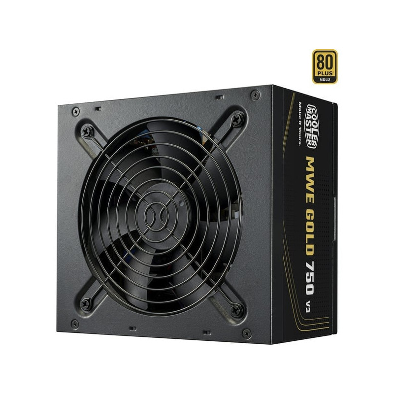 Alimentatore 750w coolermaster mwe gold v3 80 plus gold nero [mpe-7506-acag-beu]