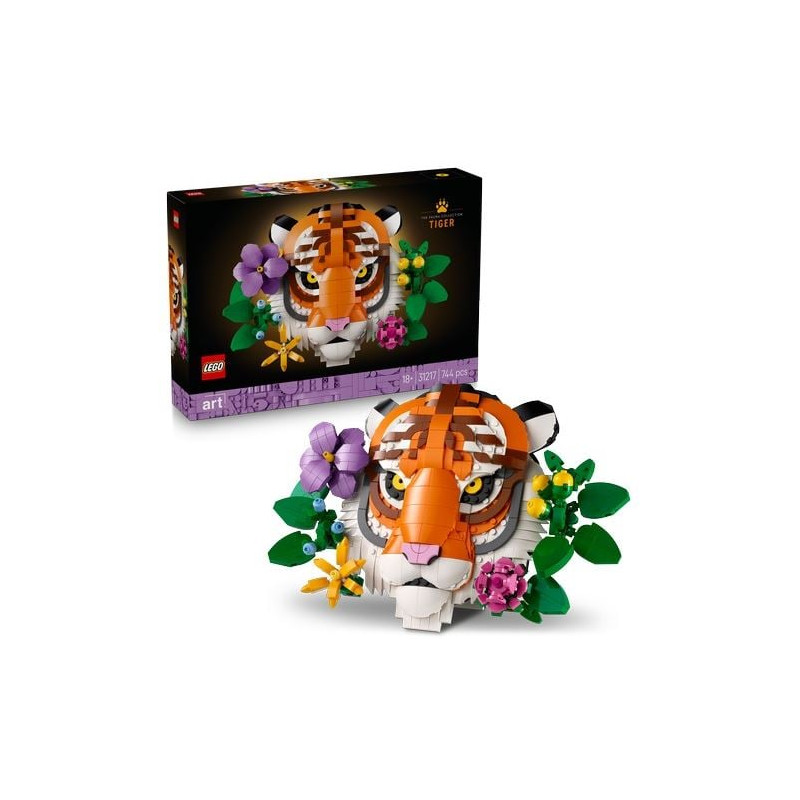 Gioco da costruzione lego art tigre multicolore 744pz [31217]