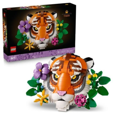 Gioco da costruzione lego art tigre multicolore 744pz [31217]