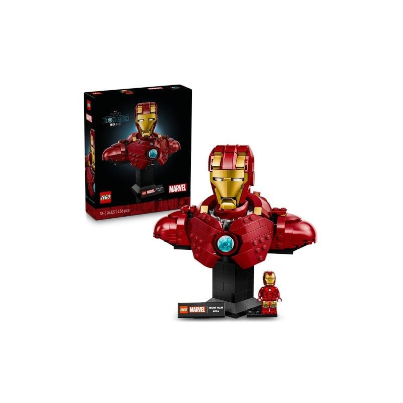 Gioco da costruzione lego marvel busto di iron man mk4 multicolore