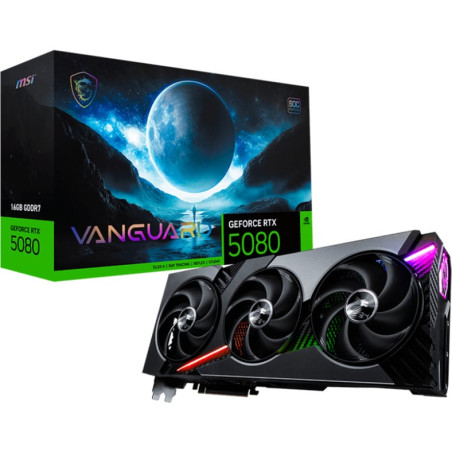 Scheda video nvidia msi geforce rtx 5080 vanguard soc 16gb gddr7