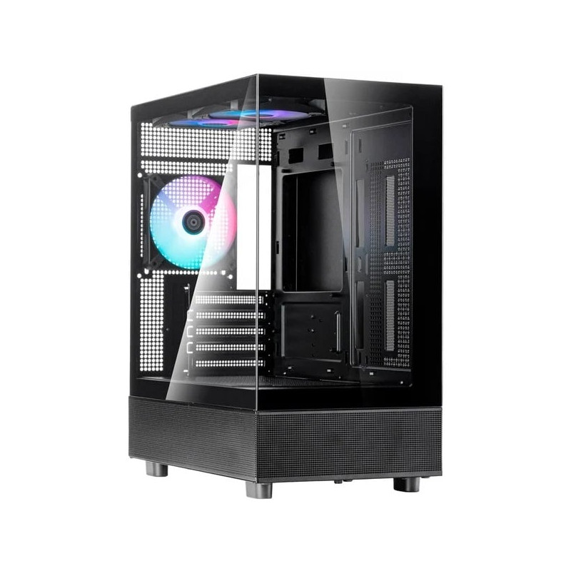 Case silverstone lucid 04 (nero con vetro temperato) [sst-ld04-b-argb]