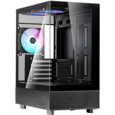 Case silverstone lucid 04 (nero con vetro temperato) [sst-ld04-b-argb]