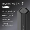 Router netgear nighthawk rs100 wi-fi 7 2.4ghz/5ghz 3.6gbps nero