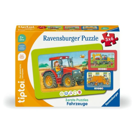 Puzzle ravensburger tiptoi 3 primi puzzle: veicoli multicolore [227]