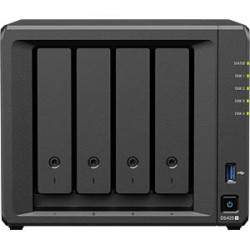 Nas 0tb diskstation ds425+ 4 bay 2.5gbe nero [nbsynnt04ds4250]