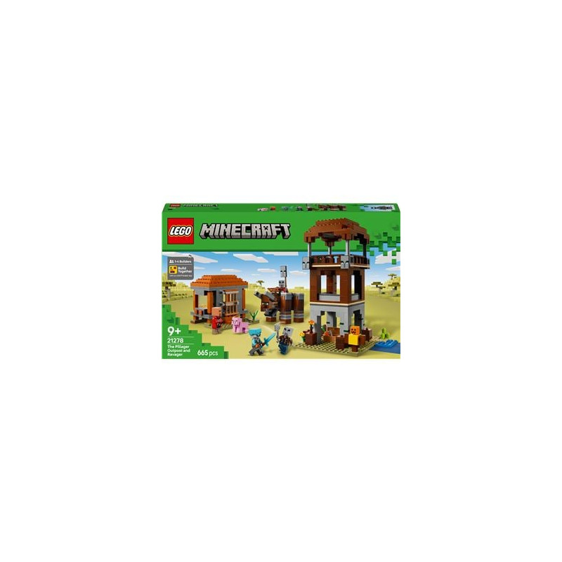 Set di costruzione lego minecraft 21278 l'avamposto del saccheggiatore