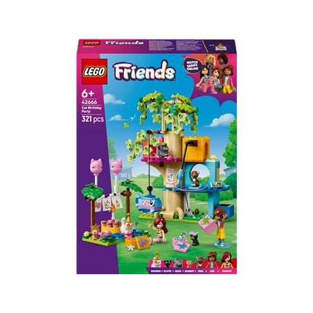 Set di costruzione lego friends 42666 festa di compleanno del gatto