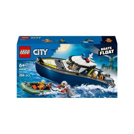 Set di costruzione lego city 60456 inseguimento sulla barca della