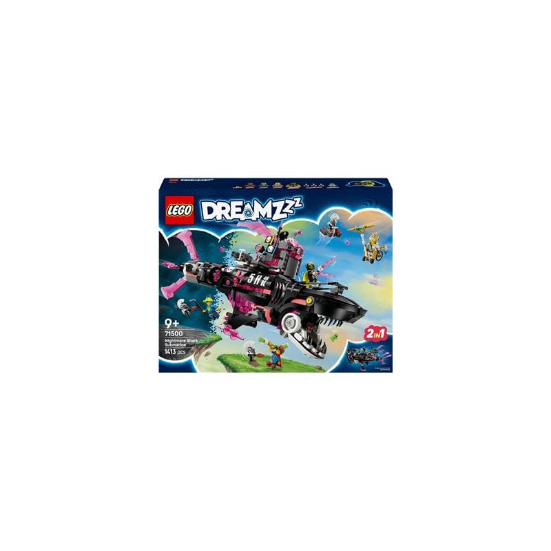 Set di costruzione lego dreamzzz 71500 sottomarino nightmare shark