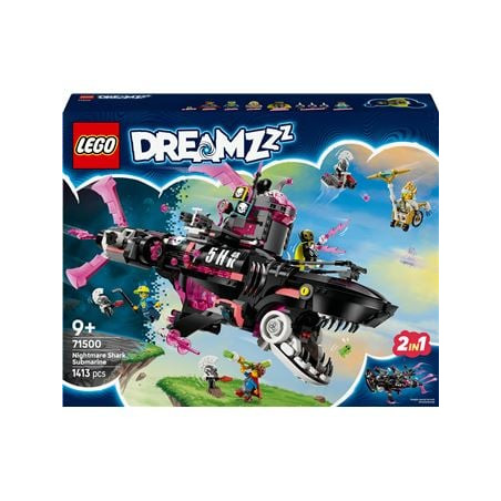 Set di costruzione lego dreamzzz 71500 sottomarino nightmare shark