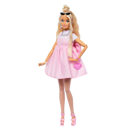 Bambola alla moda mattel barbie hyv27 deluxe style abito rosa caramella