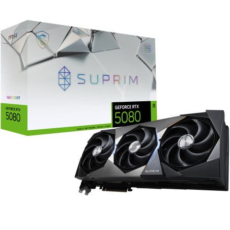 Scheda video nvidia msi suprim geforce rtx5080 16g soc 16 gb gddr7