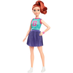Bambola alla moda mattel barbie fashionista hyt90 con top in jersey