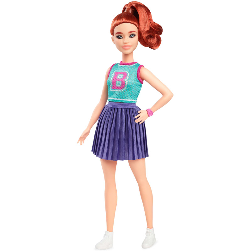 Bambola alla moda mattel barbie fashionista hyt90 con top in jersey