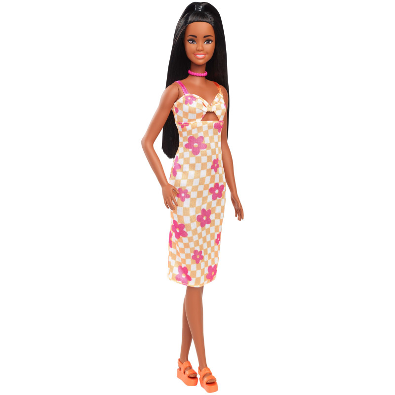 Bambola alla moda mattel barbie fashionista hyt91 abito floreale