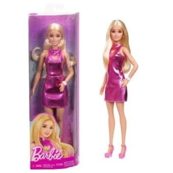 Bambola alla moda mattel hyt88 barbie fashionista con abito rosa