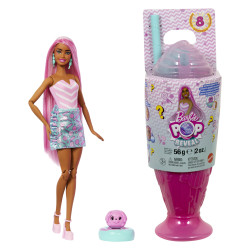 Bambola alla moda barbie pop reveal jfy62 con dolcetti 11cm rosa