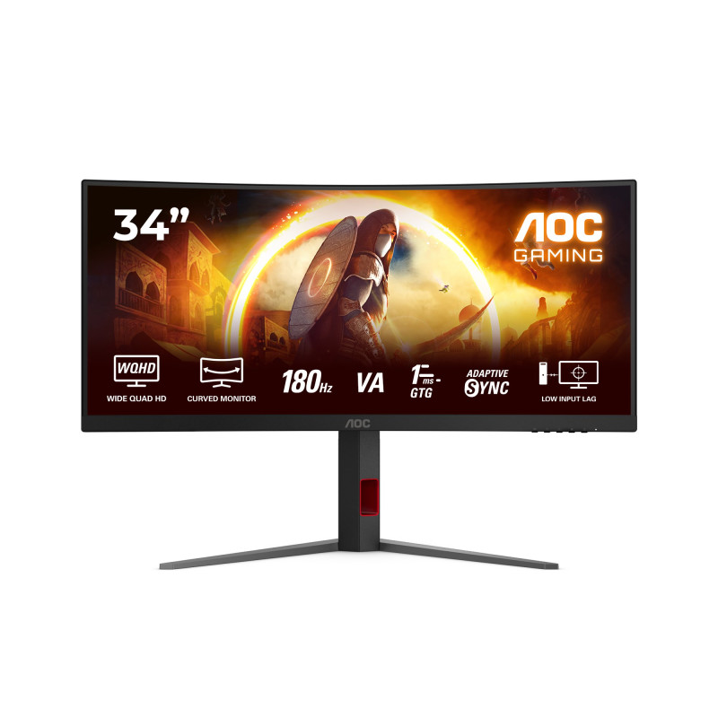 Monitor led 34'' aoc cu34g4 quad hd 2560x1440 0.5ms classe