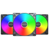 Ventola 120x120 montech gf120 pwm argb lÃ?Â¼fter, 3er pack nero