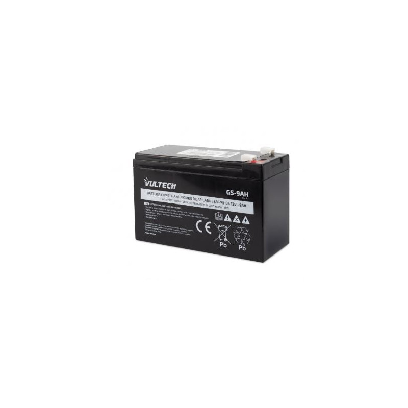 Batteria ups vultech ermetica al piombo 12v 9a [gs-9ah rev. 2.3]