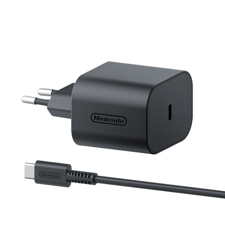 alimentatore nintendo 10015096 per switch 2 usb-c nero [10015096]