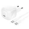 Caricabatterie da muro belkin boost charge adatattore + cavo usb-c