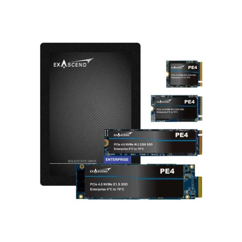 Ssd 1,92tb exascend pe4 nvme pcie gen4 u.2 [expe4u1920gb]