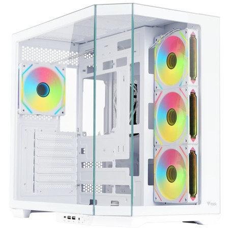 Case itek dark cave aku argb gaming tower atx bianco [itgcadcakw]