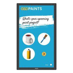 Monitor digital signage touch led 24" philips full hd 24/7 250