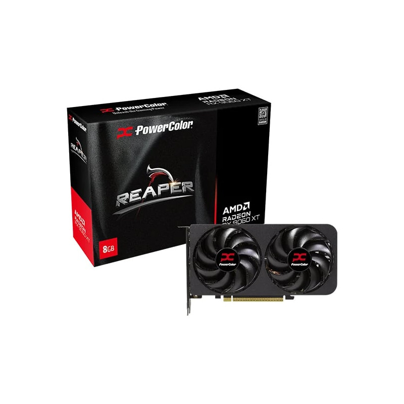 Scheda video amd powercolor radeon rx 9060 xt reaper 8gb gddr6 128bit