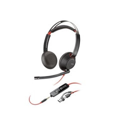 Cuffie hp poly blackwire 5220 a padiglione cablato 3.5mm/usb-c