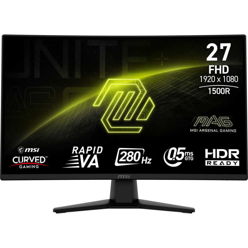 Monitor led 27'' msi mag 274cxf full hd 1920x1080 0.5ms classe