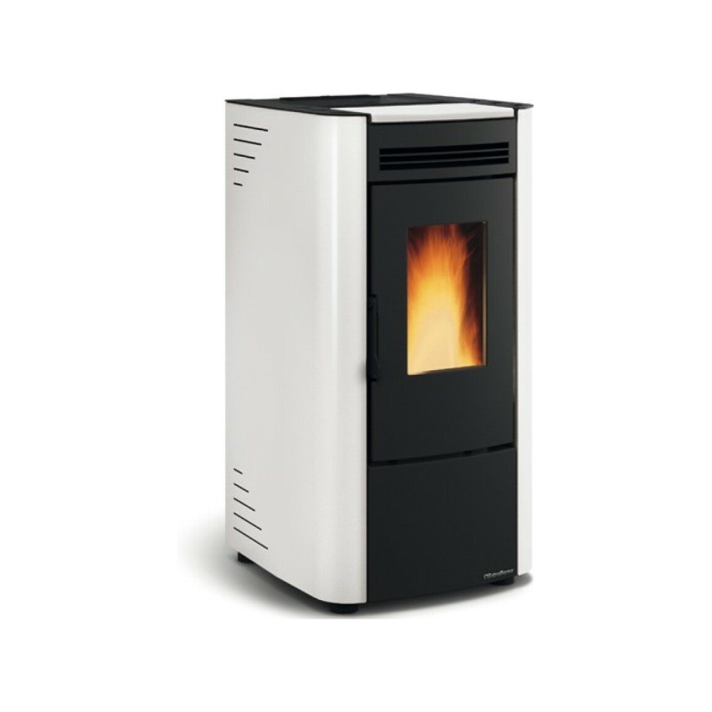 Stufa a pellet extraflame ketty 5.0 6.5kw 186m3 classe a+ bianco