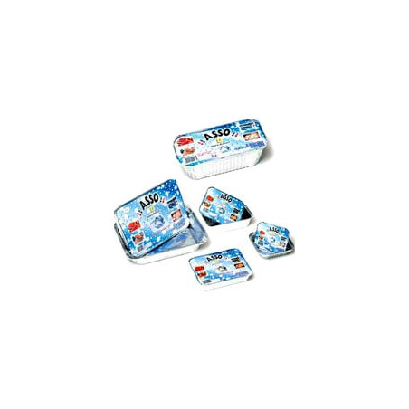 Vaschetta alluminio machx 1 porzione 15x12 h.4,0 c/cop pz. 5 f01