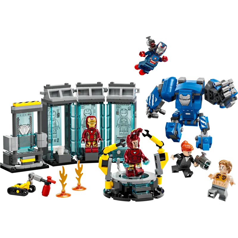 Set da costruzione lego 76315 marvel super heroes laboratorio di