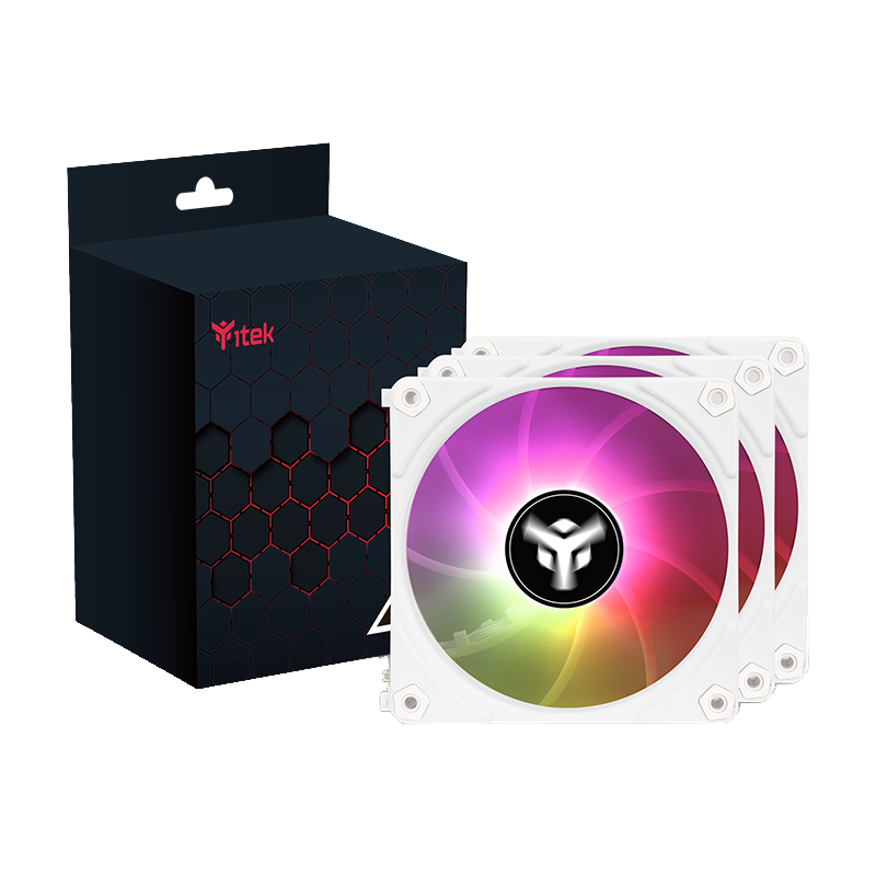 Ventola 120x120 itek uw12 argb 120mm bianco [itcfak3inw12w]