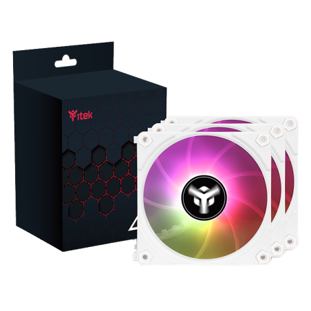 Ventola 120x120 itek uw12 argb 120mm bianco [itcfak3inw12w]