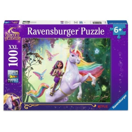 Puzzle ravensburger unicorn academy - sophia e wildstar (100