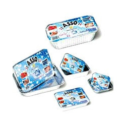 Vaschetta alluminio machx 6 porzioni 32x22 h.4,3 c/cop pz. 2 f07