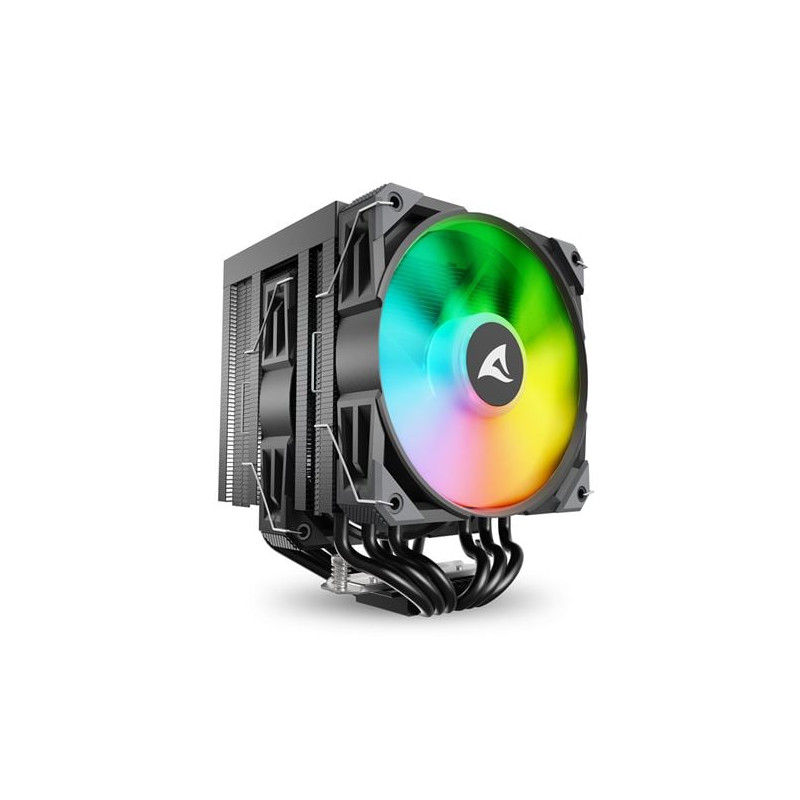 Dissipatore cpu a ventola sharkoon a60 rgb 120mm nero [4044951042050]