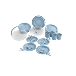 Set da campeggio curver plastica blu/trasparente 33pz [262887]